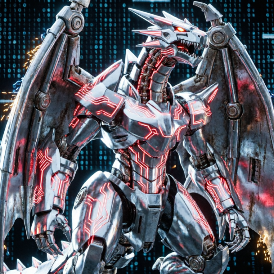 AI Digimon Generator example: Custom Digimon fan art