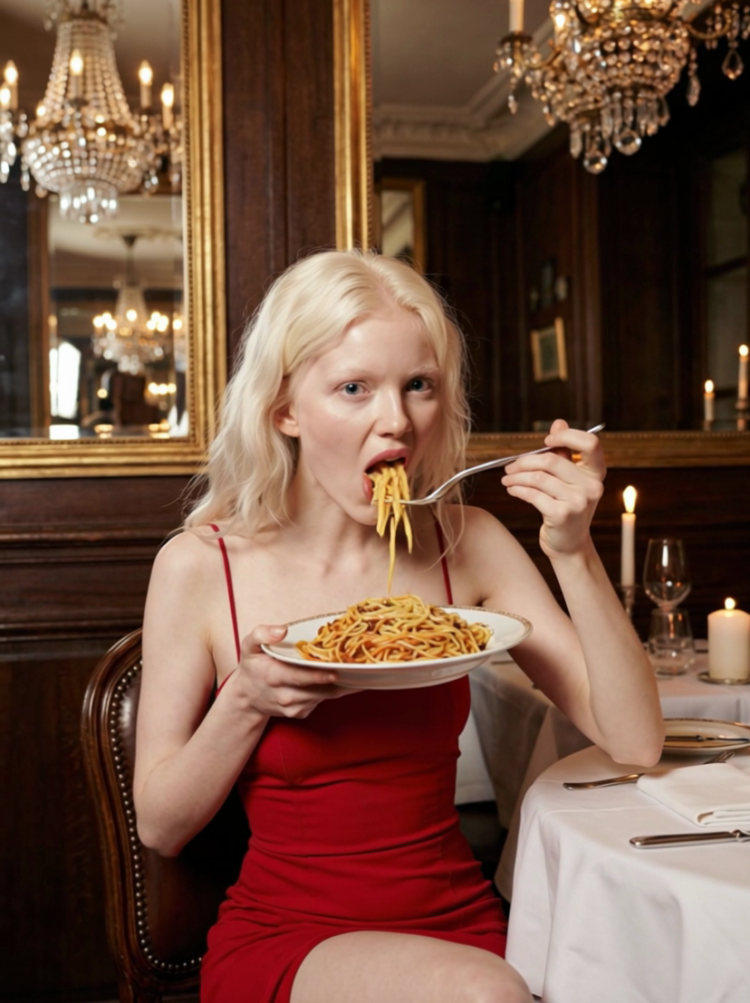 AI Video Generator Eating Pasta style 5: Lively & Engaging