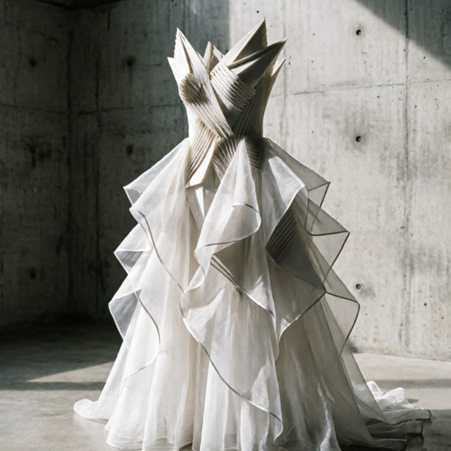 AI Wedding Dress Generator romantic style