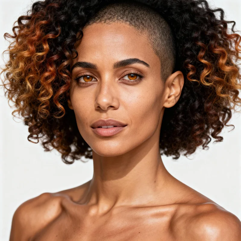 AI-generated face of a North African woman, 26-35, for research purposes, showing diverse features.