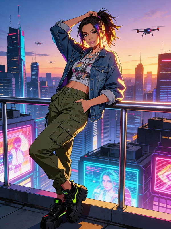 Anime Photoshoot AI Generator lead image output with anime photoshoot styling