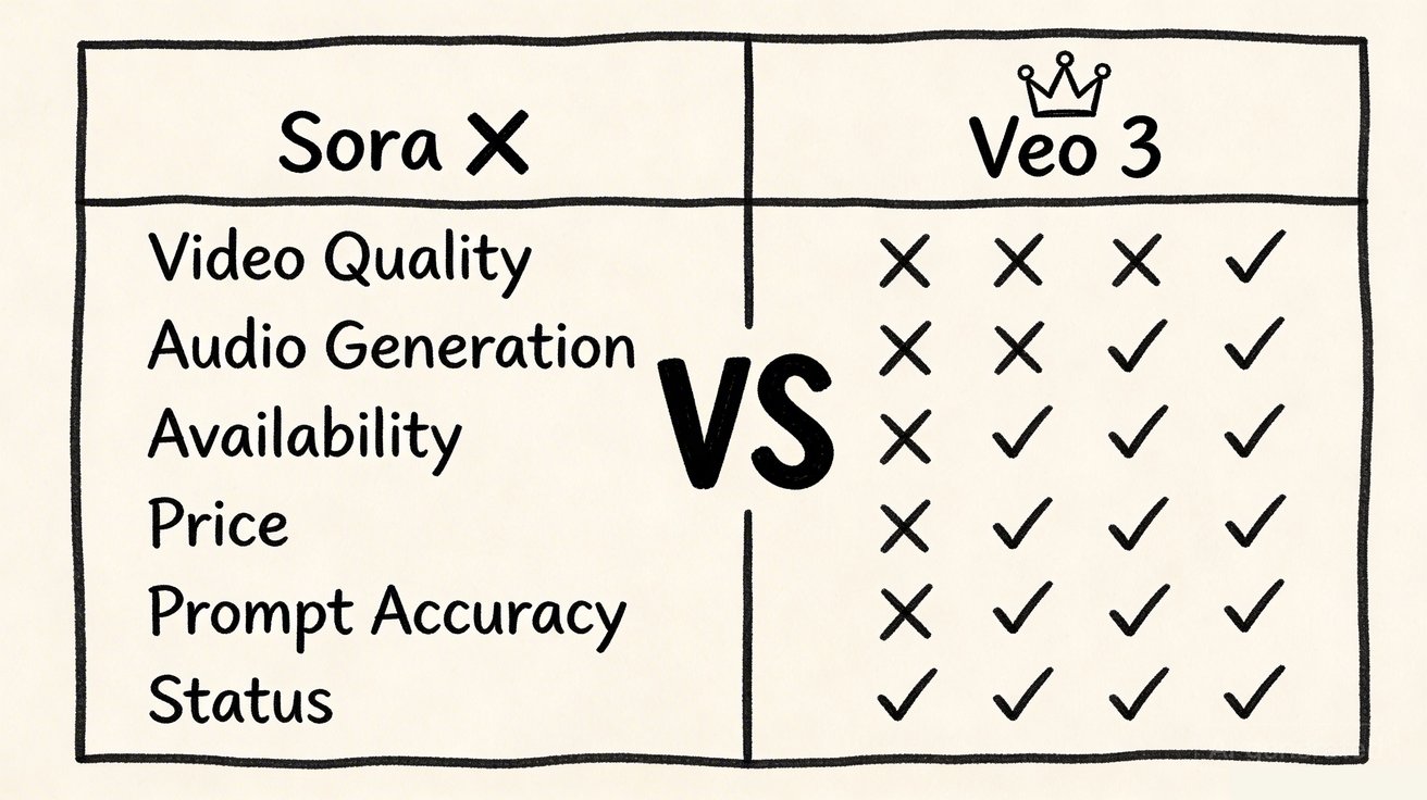 Sora 2 and Veo 3 comparison setup